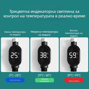 Домашен термометър за вода за душ с LED дисплей, контрол на температурата за къпане на бебета и деца, универсален