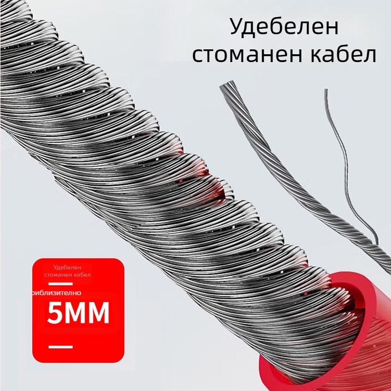 Ключалка за велосипед от стоманена тел, пръстеновидна, против кражба