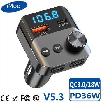PD36W автомобилен MP3 плеър с FM предавател и Bluetooth 5.3 – функция за свободни ръце BC98
