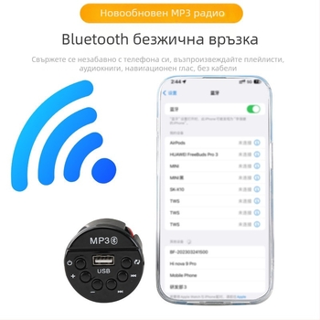 Автомобилен музикален плеър с MP3, радио, Bluetooth и USB – съвместим със Shenghao автомобилен хед юнит