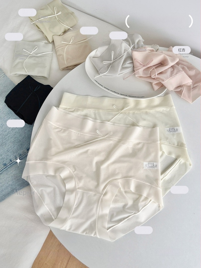 2026 Нови YUUTA коприна летни Ice Silk интимни прашки с пеперуден възел, среден талия, бързосъхнещи, триъгълна кройка