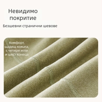 Derong термо дамска долна риза за есен и зима, риза с три четвърти ръкав, подплатена с флийс, безшевна основна риза
