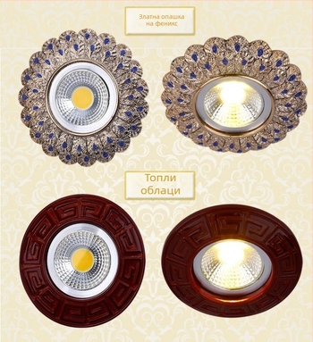 LED европейски вграден таванен осветител с downlight и прожектор, за коридори и фонови стени
