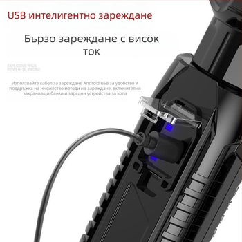 Презареждащ се външен LED фенер с висока яркост и дълъг обсег, 200-500 m, за туризъм, къмпинг и патрулиране