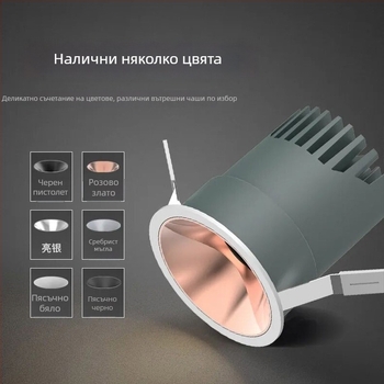LED прожектор с тесен ръб и висока топлинна разсейване, таванно осветление за хотели и домашна употреба