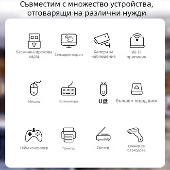 USB 3.0 удължителен кабел със вграден усилвател на сигнала, 10 м, за компютър, мрежова карта и конферентна камера