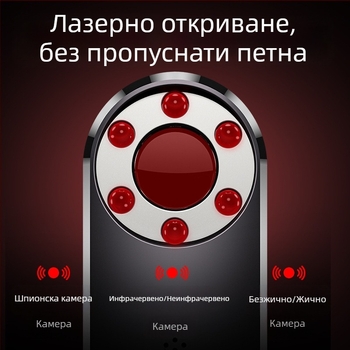 Безжичен детектор за камери с инфрачервено откриване, преносим скенер за откриване на скрити камери