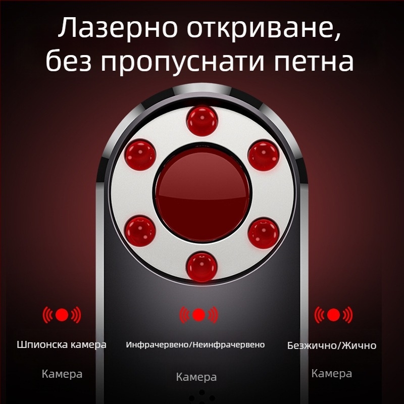 Безжичен детектор за камери с инфрачервено откриване, преносим скенер за откриване на скрити камери