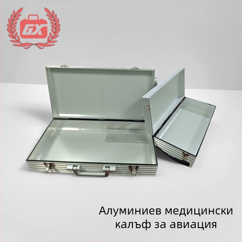 Персонализирана преносима кутия за съхранение, авиационна медицинска кутия, защитна алуминиева кутия, инструментална кутия от алуминиев сплав
