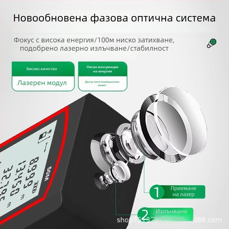 R Series лазерен измервател на разстояние с Bluetooth и инфрачервено измерване, ръчен преносим инструмент