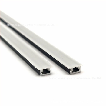 Алуминиева канална кутия за LED лента, капак 08×05, пълно осветление, повърхностно монтиран канал, комплект за твърда лента (YG-0805A)