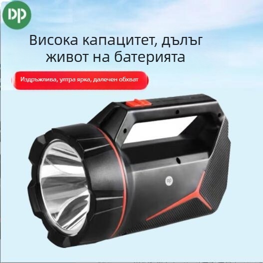 Long Time G771 презареждаем LED ръчен прожектор, 3W, дълъг обсег 100–200 м, 2400 mAh батерия, за къмпинг и минни условия