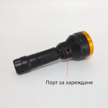 Liangzhiwei 802 Зареждащ се LED фенер с алуминиев пръстен за къмпинг и дълги разстояния