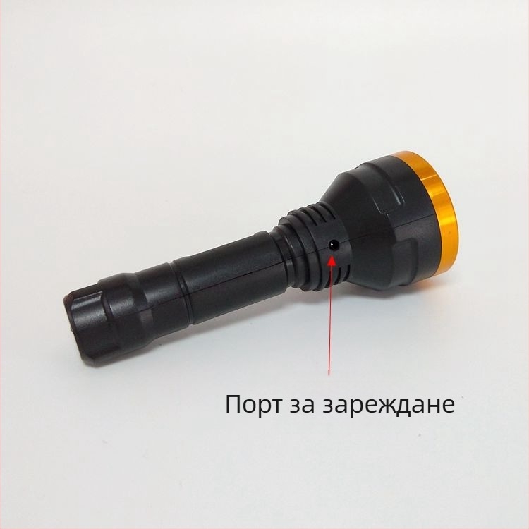 Liangzhiwei 802 Зареждащ се LED фенер с алуминиев пръстен за къмпинг и дълги разстояния