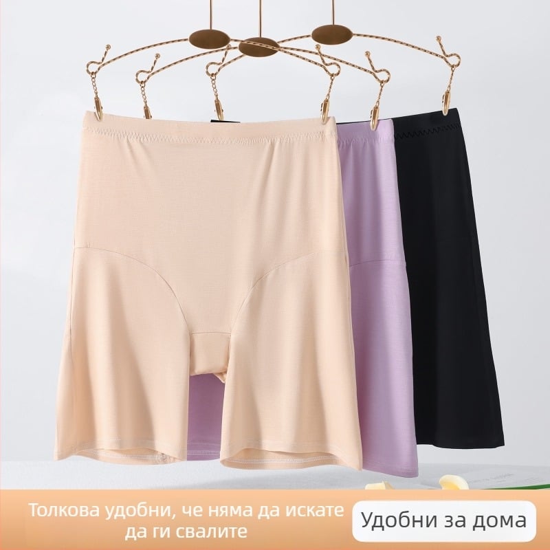 Plus-size дамски безшевни шорти-леггинси от модал, плюс размер, висока талия, леки през лятото, непрозрачни