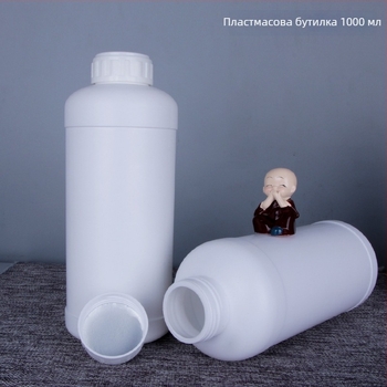 Удебелена 1000 ml HDPE пластмасова бутилка за реактиви и проби