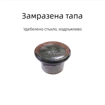 Лабораторна бутилка за реактиви с матово гърло и широко гърло, бяло и кафяво стъкло, удебелено стъкло