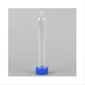 12 ml пробирка за утайка от урината, пластмасова, с винтово капаче, конусовидно дъно и градуировка за събиране на урина