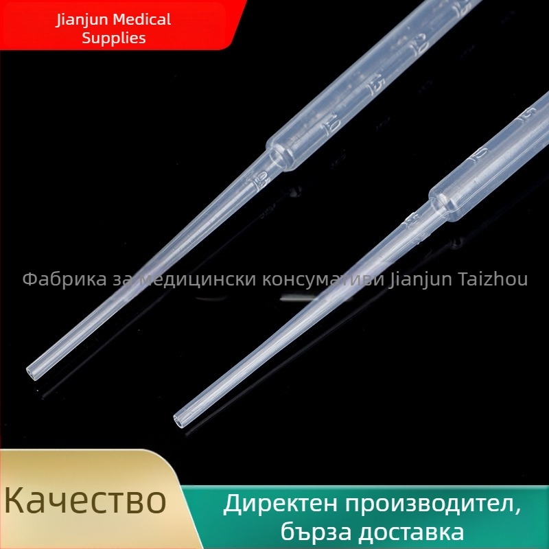Пластмасова пастьорова пипета с градуировки, еднократна, 1 ml, 2 ml, 3 ml, 5 ml – 100 бр в опаковка