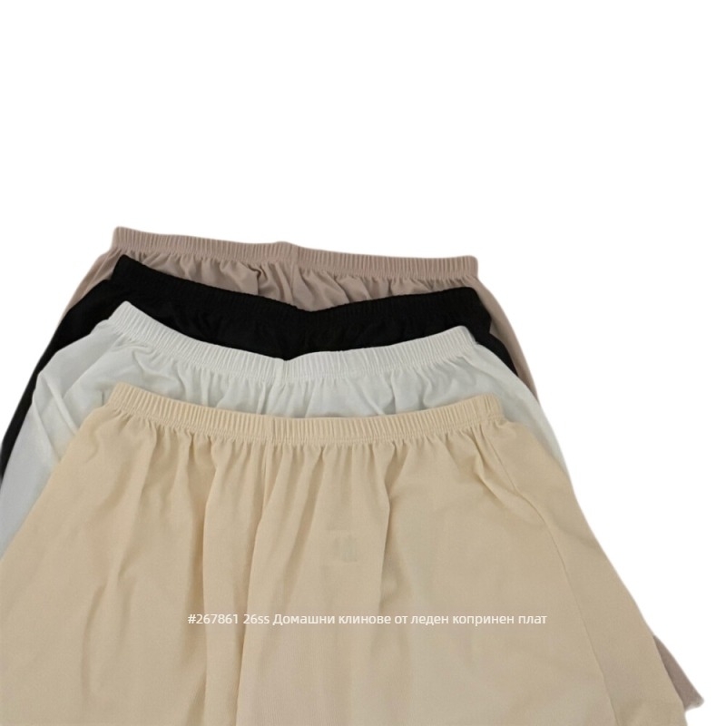 Дамски Ice Silk безопасни шорти, летни тънки, подходящи за носене като външно облекло, дантелен кант, Slip Shorts