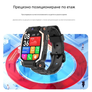 5G детски смарт часовник с телефонна функция и GPS позициониране, поддръжка на SIM карта, мултифункционален, унисекс за ученици, с въртяща се функция