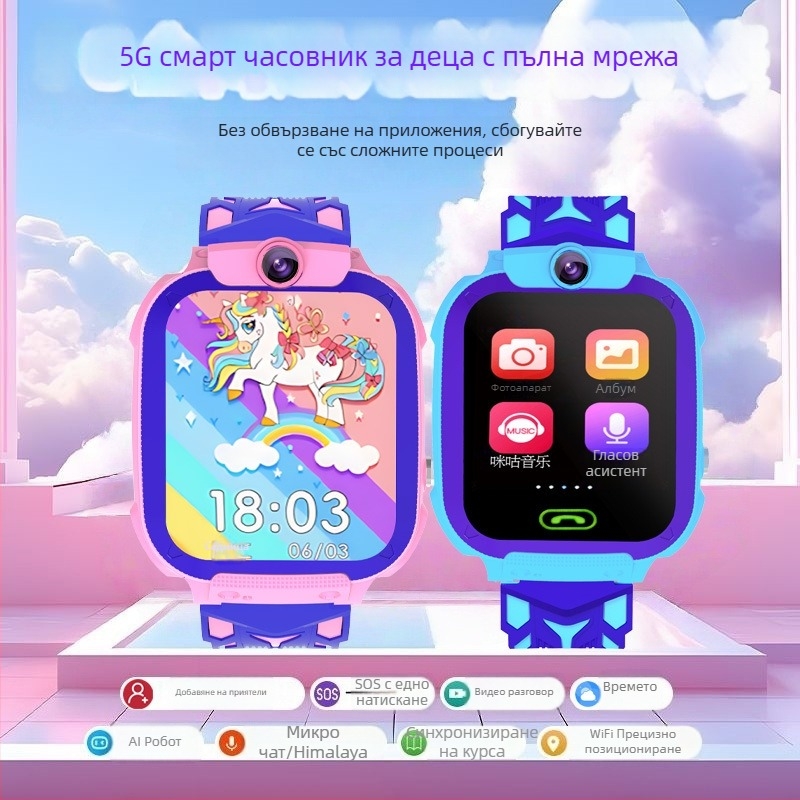 Детски 5G смарт часовник с видео разговори и GPS позициониране — SW34F