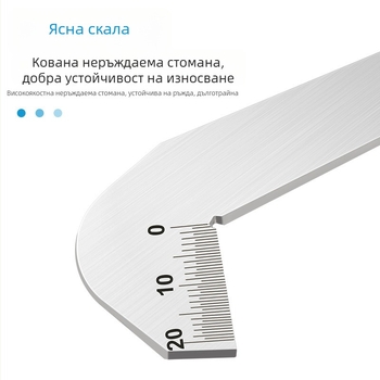 Неръждаема стомана калибър за предния ръб на свредло, измерване на 118° върхов ъгъл, шаблон за свредло и калибър за ръба