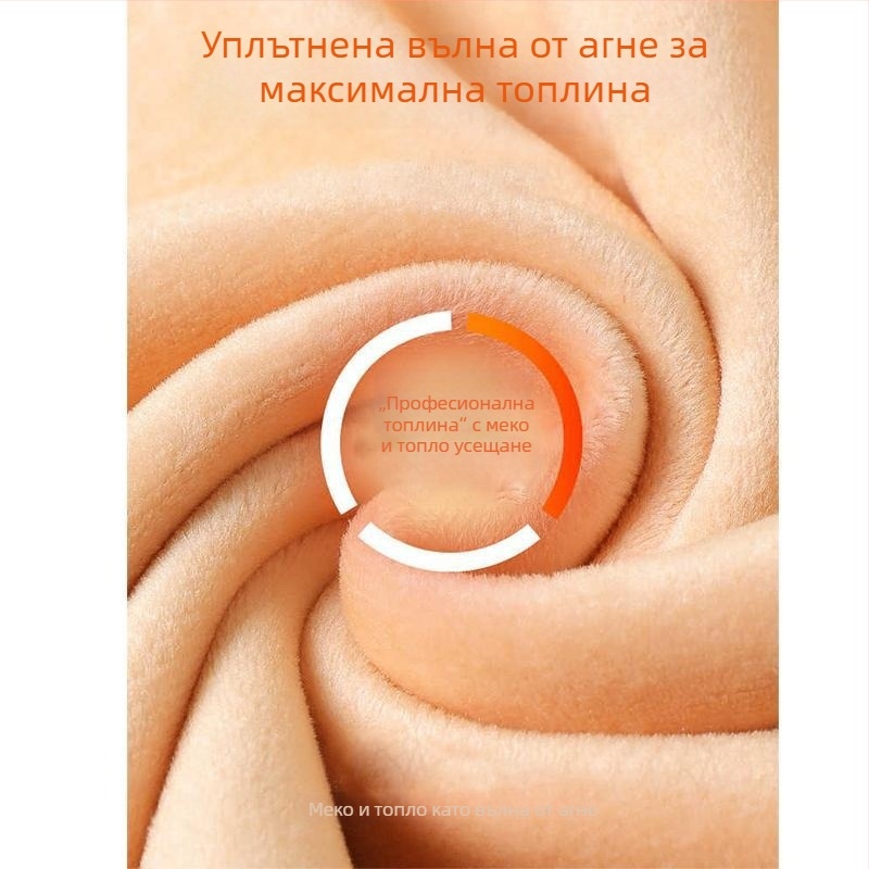 Дамски термокомплект от овча флиса - дебел зимен горнище и панталони, подплатени с флис