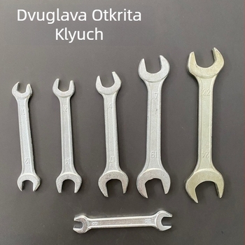 Ключ с открит край и закрит край, двустранен, щампована повърхност, велосипеден ключ