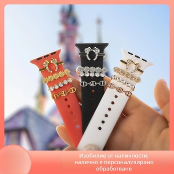 Комплект аксесоари за смарт часовник за Apple Watch, каишка с глава Мики Маус, спортен модел