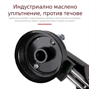 Ръчен пистолет за грес с прозрачен резервоар, високо налягане; за екскаватори и товарачи; компактен, подходящ за едно- и двукратно действие на лоста
