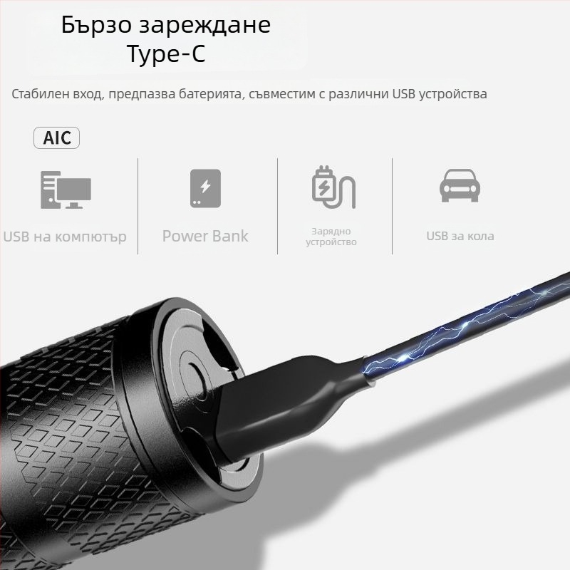 T6 зум фенер – компактна, ултраярка LED светлина с дълъг обхват за къмпинг и домашна употреба.