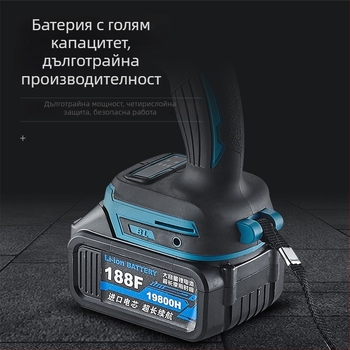 Безжична безчеткова бормашина с висок въртящ момент и зареждаща литиева батерия, многофункционална ударна бормашина за домашна употреба и леки проекти