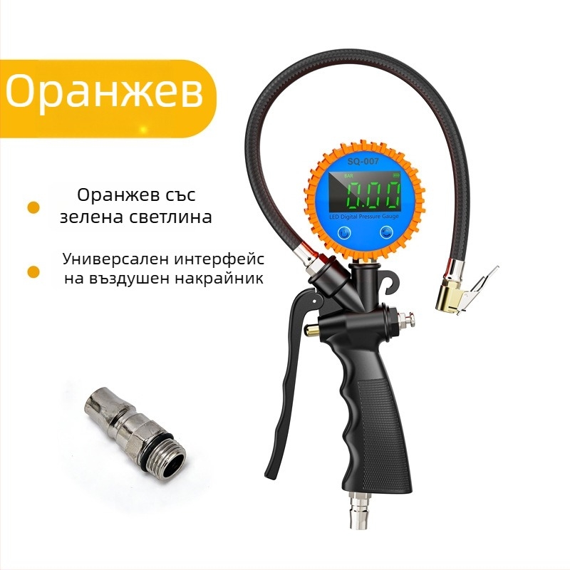 Цифров манометър за налягане в гумите с LED LCD подсветен дисплей