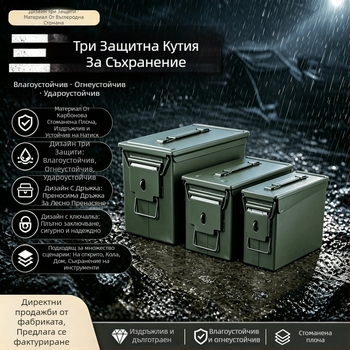 Метална кутия за инструменти за автомобил с три защитни функции, запечатана и огнеупорна кутия за съхранение на литиеви батерии, преносим инструментален кейс