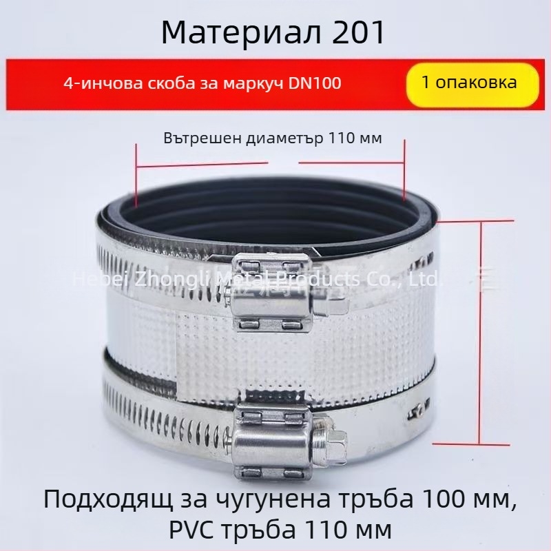 Клипса за групиране на тръби: неръждаема стомана, чугун и PVC