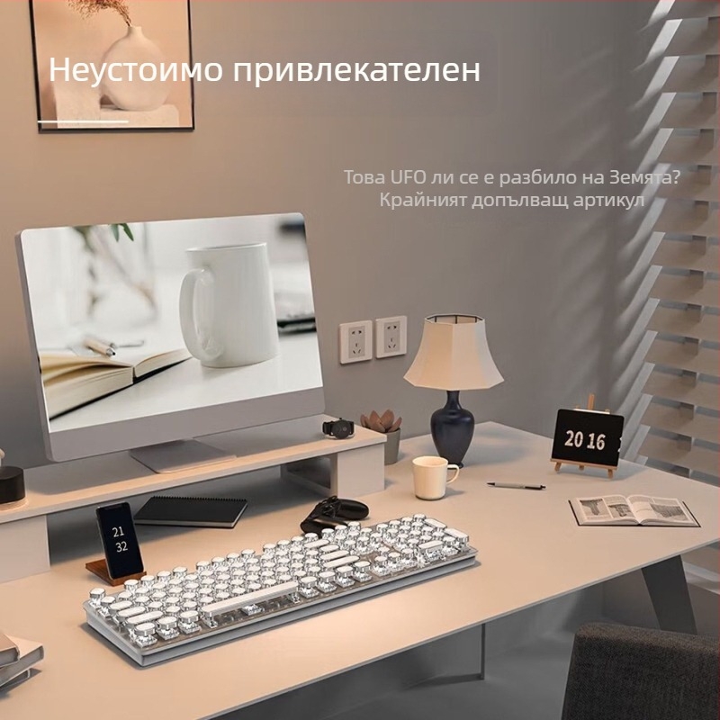 RS6 Жичен комплект: механична клавиатура и мишка, сини и черни превключватели, за гейминг и офис