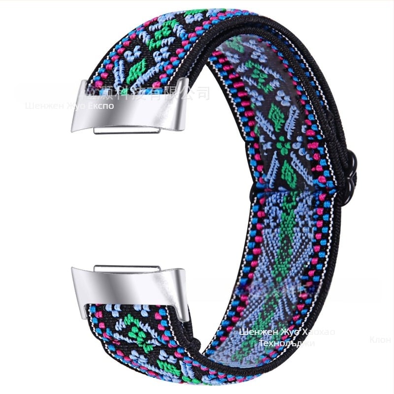 Еластична принтована регулируема каишка за Fitbit Charge6/Charge5