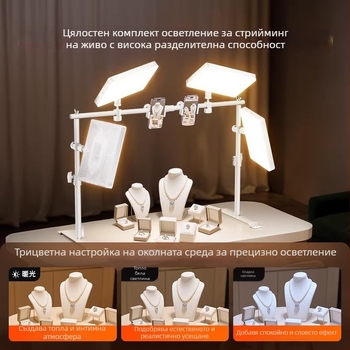 LED осветление за бюро за живо предаване на бижута, таванно осветление за заснемане на маникюр и камъни