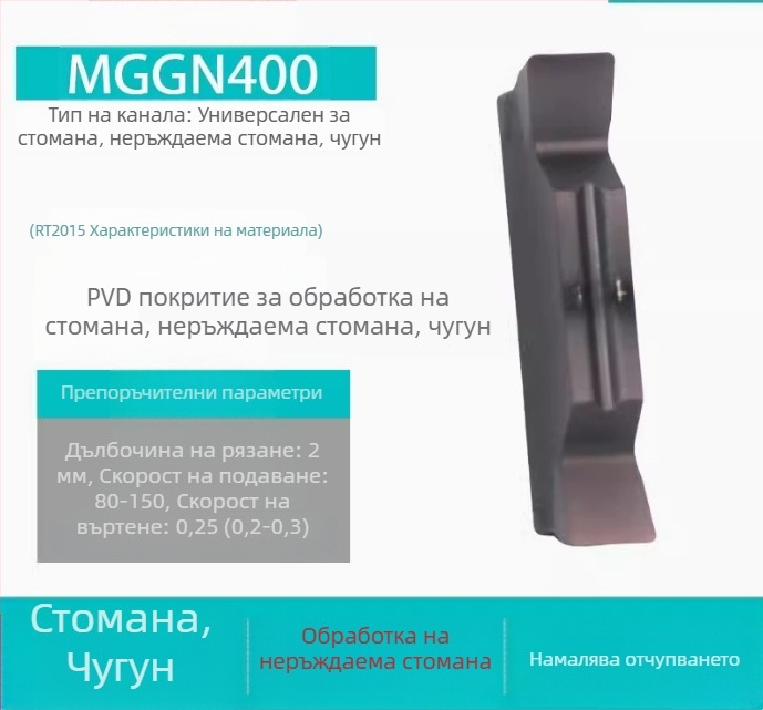 CNC вложки за канавки MGGN200/300/400, MGMN500-T/600 – прецизно шлайфани режущи инструменти