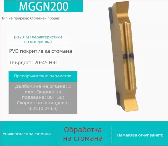 CNC вложки за канавки MGGN200/300/400, MGMN500-T/600 – прецизно шлайфани режущи инструменти