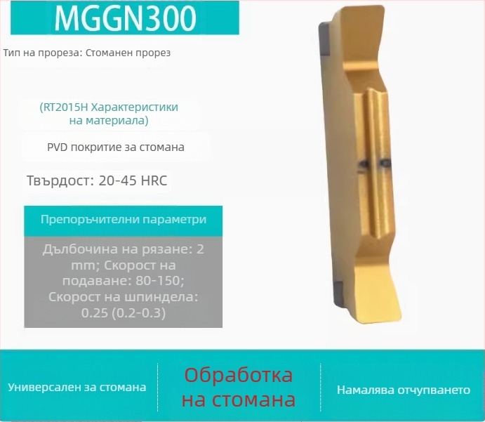CNC вложки за канавки MGGN200/300/400, MGMN500-T/600 – прецизно шлайфани режущи инструменти