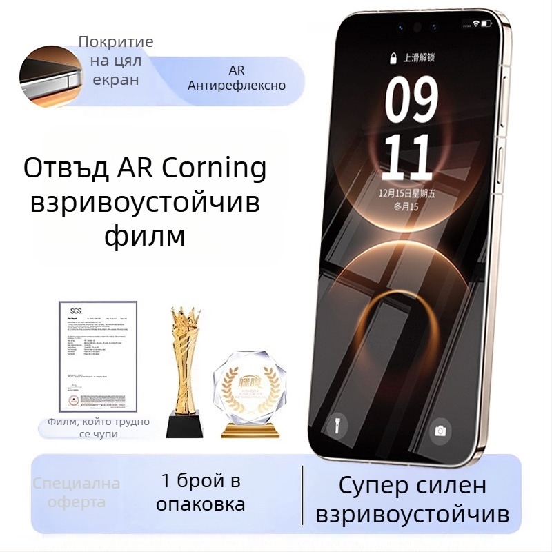 Xiaomi 15 закалено стъкло за екран – пълно покритие, удароустойчиво, антиотпечатъци, защита на очите, филтър за синя светлина, поверителност