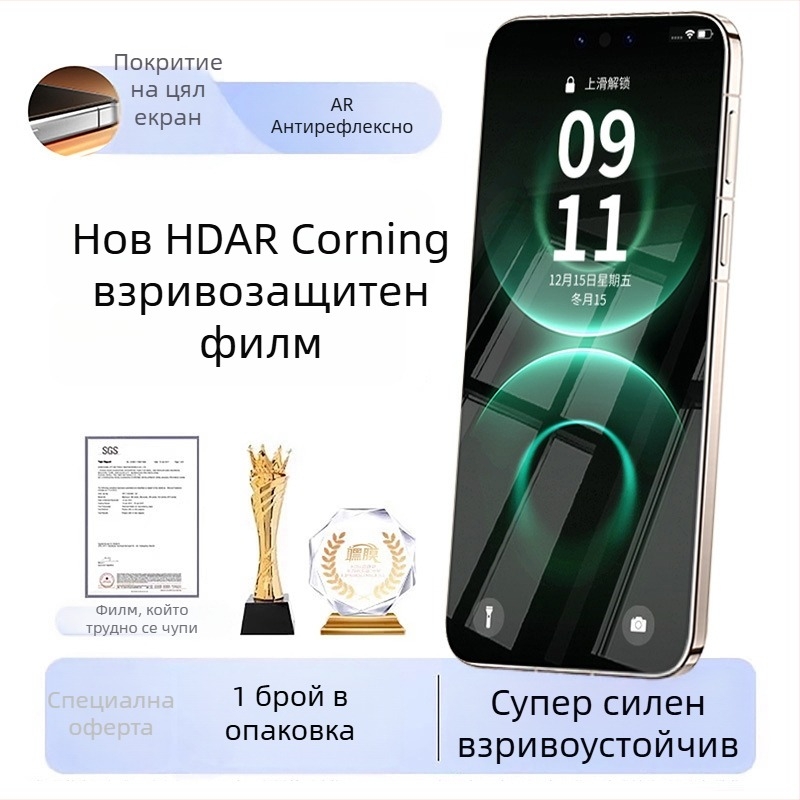 Xiaomi 15 закалено стъкло за екран – пълно покритие, удароустойчиво, антиотпечатъци, защита на очите, филтър за синя светлина, поверителност