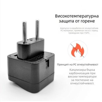 Мултифункционален пътуващ адаптер за щепсели със германски и европейски стандарти, двупинов конвертор за контакти