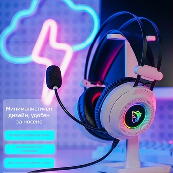 GX7 Жични USB RGB гейминг слушалки за настолен компютър