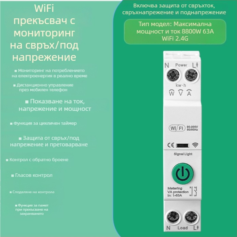 Умен Wi‑Fi прекъсвач с дистанционно управление и таймер