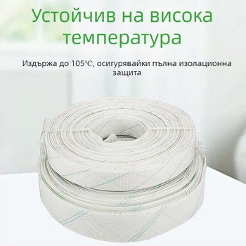 2,5 kV фибростъклена изолираща тръба за електрически кабели, висока температура, бял фон с червени ивици