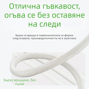 2,5 kV фибростъклена изолираща тръба за електрически кабели, висока температура, бял фон с червени ивици