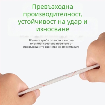 2,5 kV фибростъклена изолираща тръба за електрически кабели, висока температура, бял фон с червени ивици